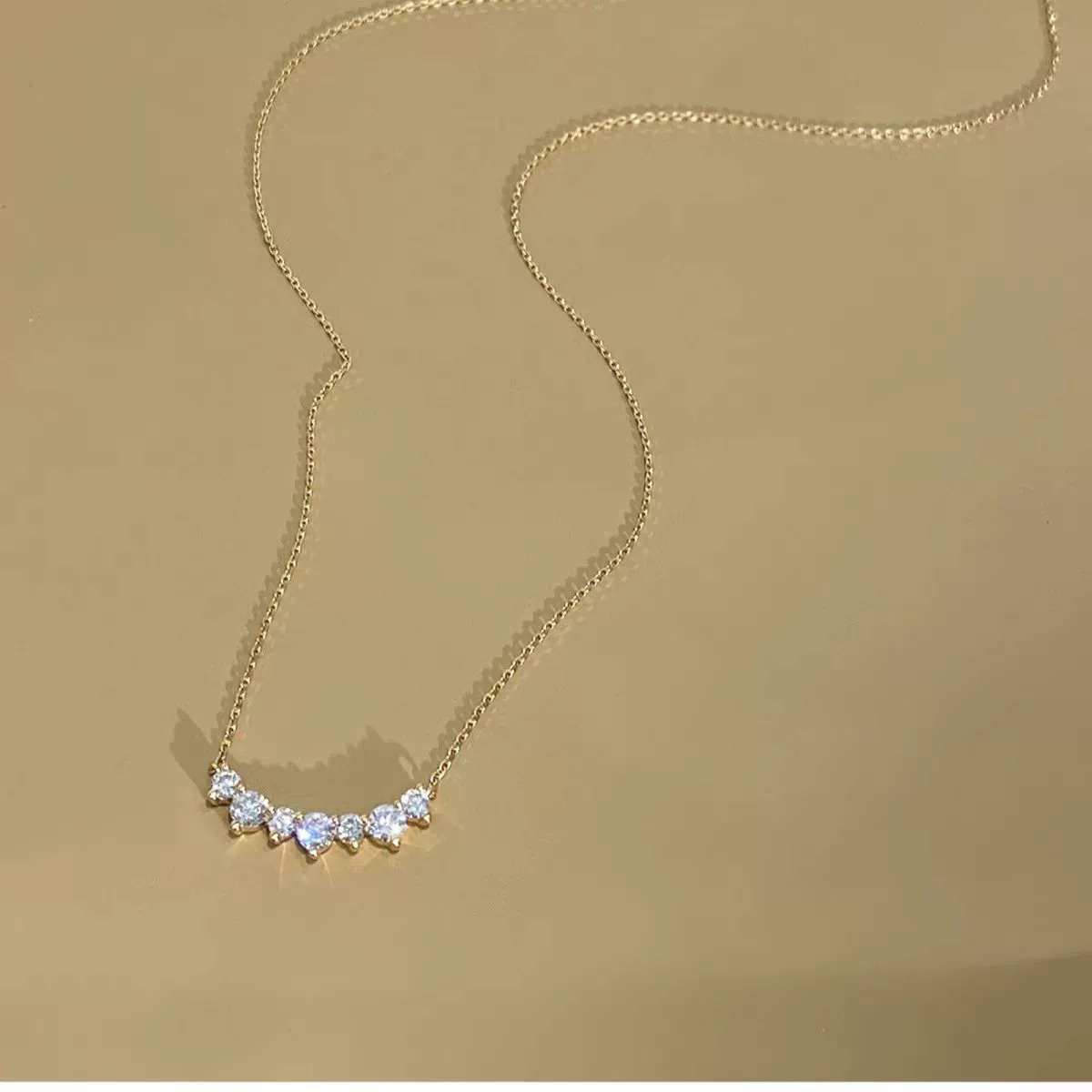 Necklace 925 Sterling Silver Geometric Zircon Pendant 18K Gold Plated Cross Chain Light Luxury Style For Women - Image 3
