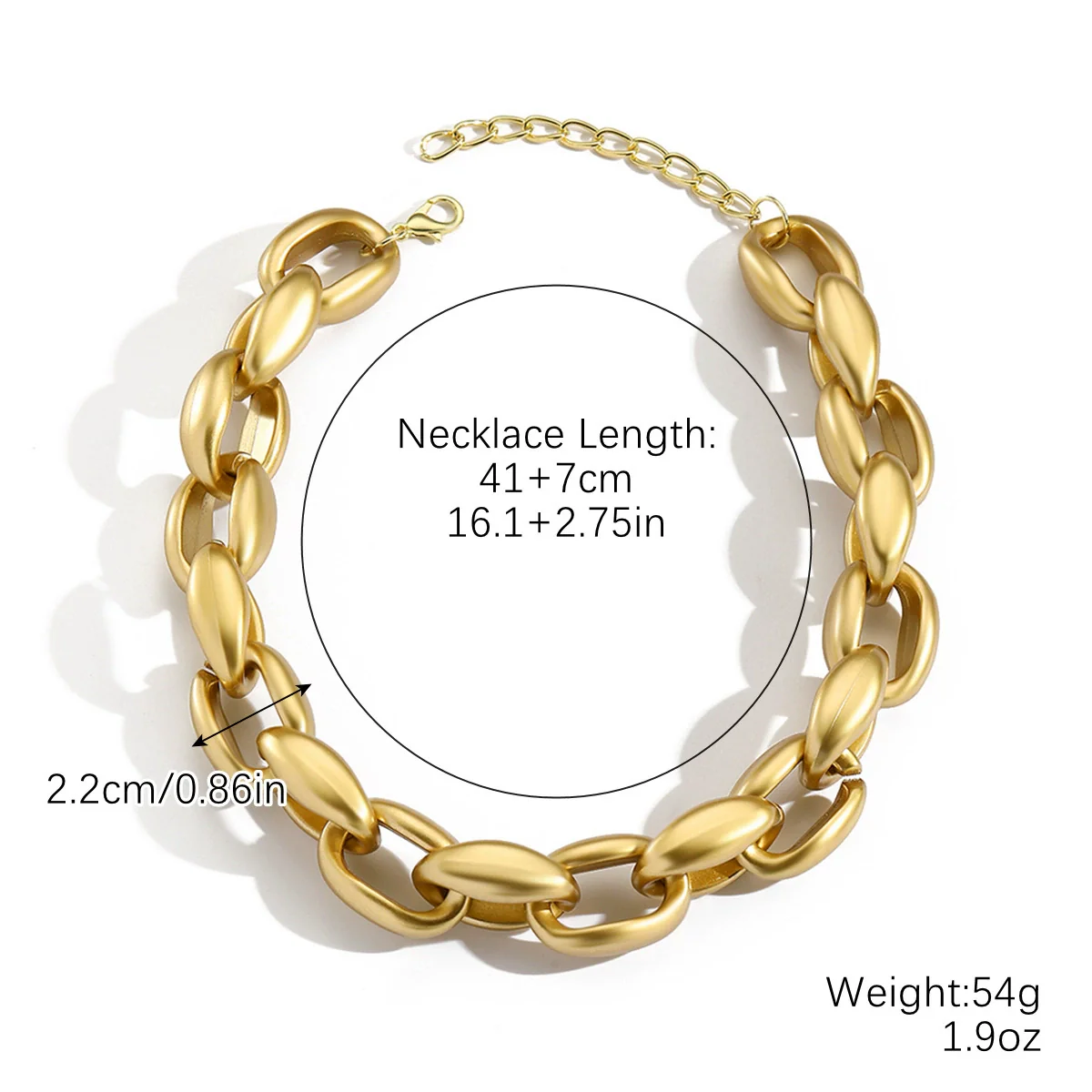 Necklace Acrylic Plastic Resin Geometric Punk Exaggerated Hiphop Electroplating Clavicle Chain - Image 10