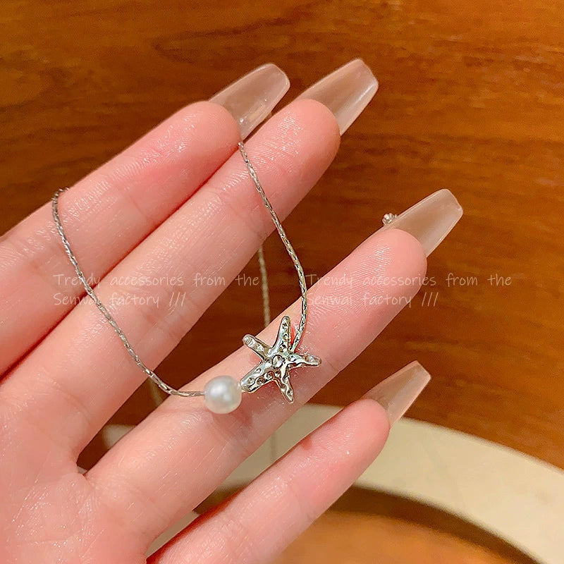 Necklace Alloy Copper Starfish Electroplating Women's Clavicle Chain - Image 6