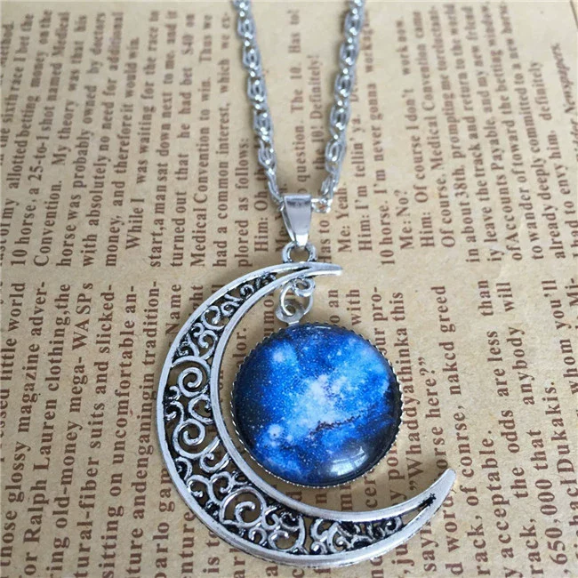 Necklace Alloy Geometric Starry Sky Moon Handmade Fashion - Image 10