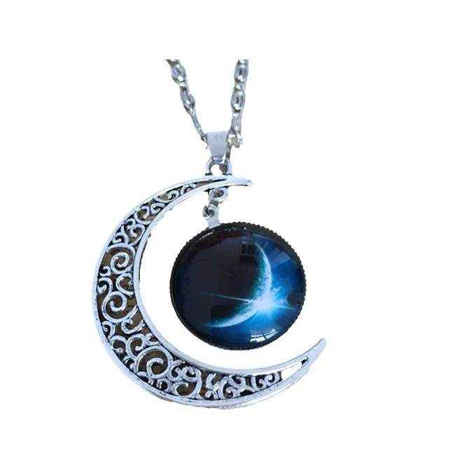 Necklace Alloy Geometric Starry Sky Moon Handmade Fashion - Image 5