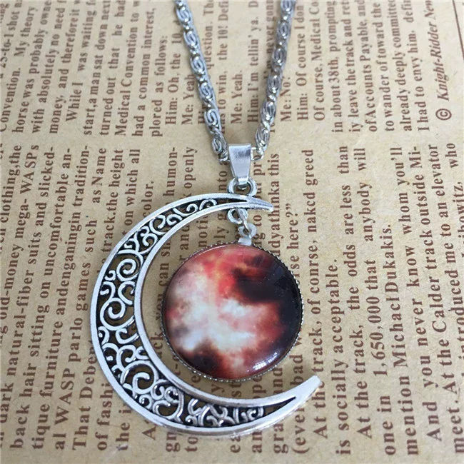 Necklace Alloy Geometric Starry Sky Moon Handmade Fashion - Image 7