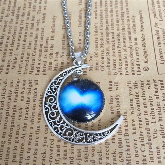 Necklace Alloy Geometric Starry Sky Moon Handmade Fashion - Image 9