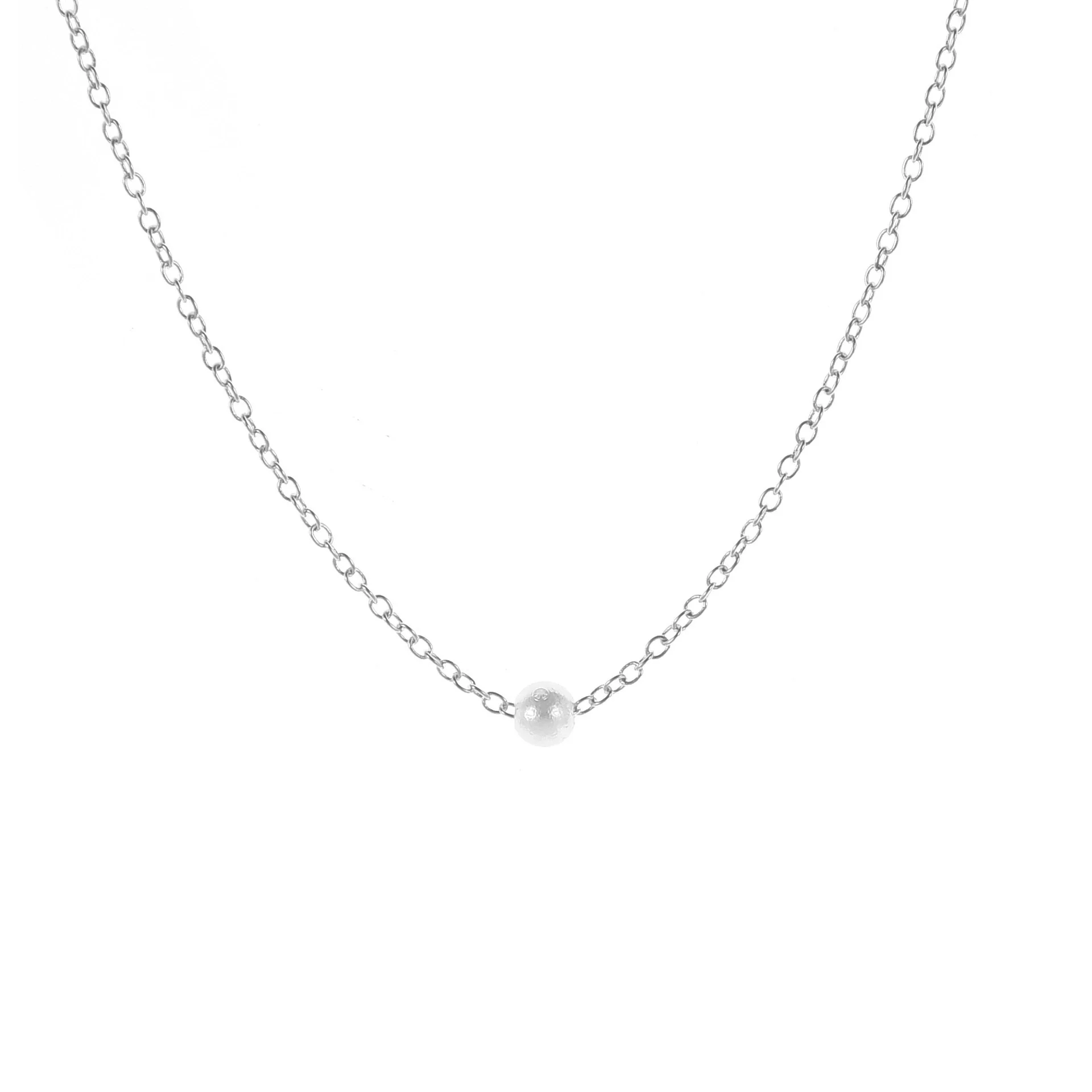 Necklace Alloy Imitation Pearl Cartoon Geometric Water Wave Chain Electroplating - Image 4