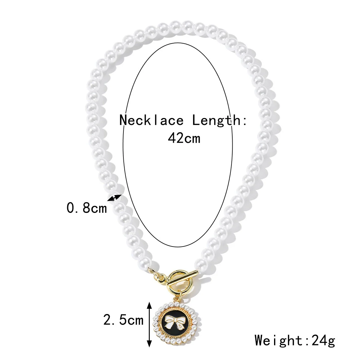 Necklace Alloy Pearl Heartshaped Electroplating Women's - Image 10