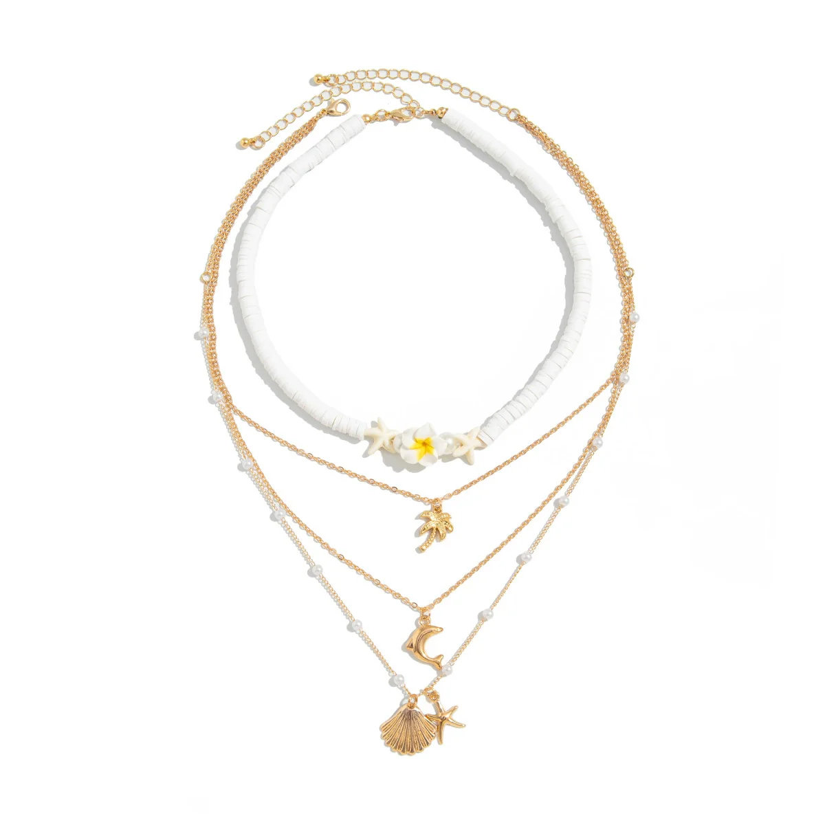 Necklace Alloy Pendant Copperclad Iron Chain Polymer Clay Imitation Pearl Animal Zodiac Handmade Stacking Style - Image 5