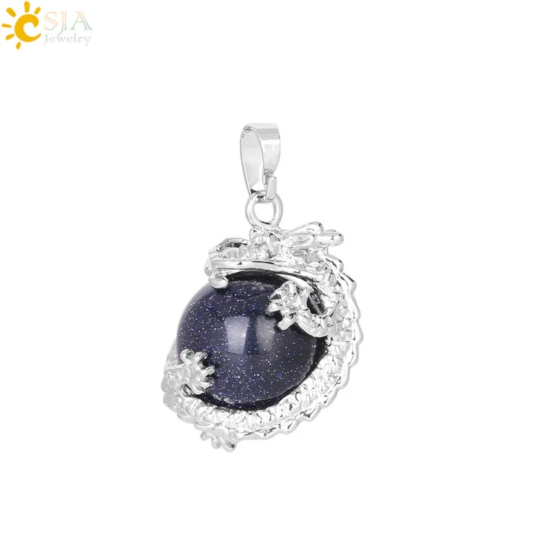Necklace Amethyst Pendant Natural Stone Copper Accessories Minimalist Dragon Ball Totem 3D Ornament - Image 16