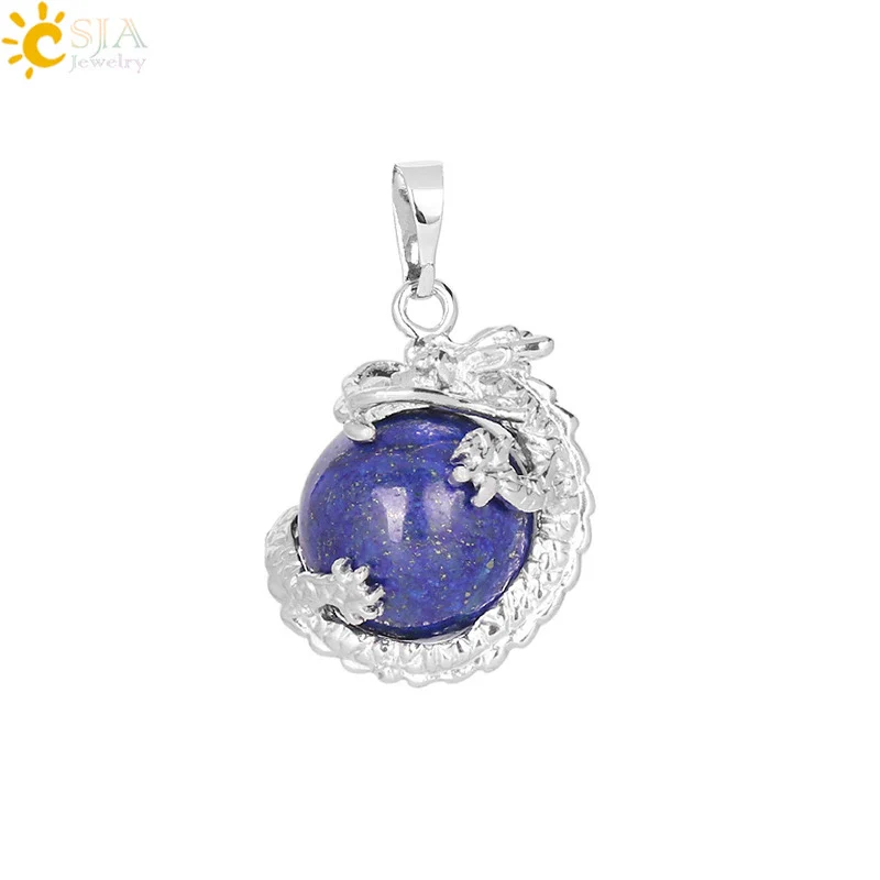 Necklace Amethyst Pendant Natural Stone Copper Accessories Minimalist Dragon Ball Totem 3D Ornament - Image 19