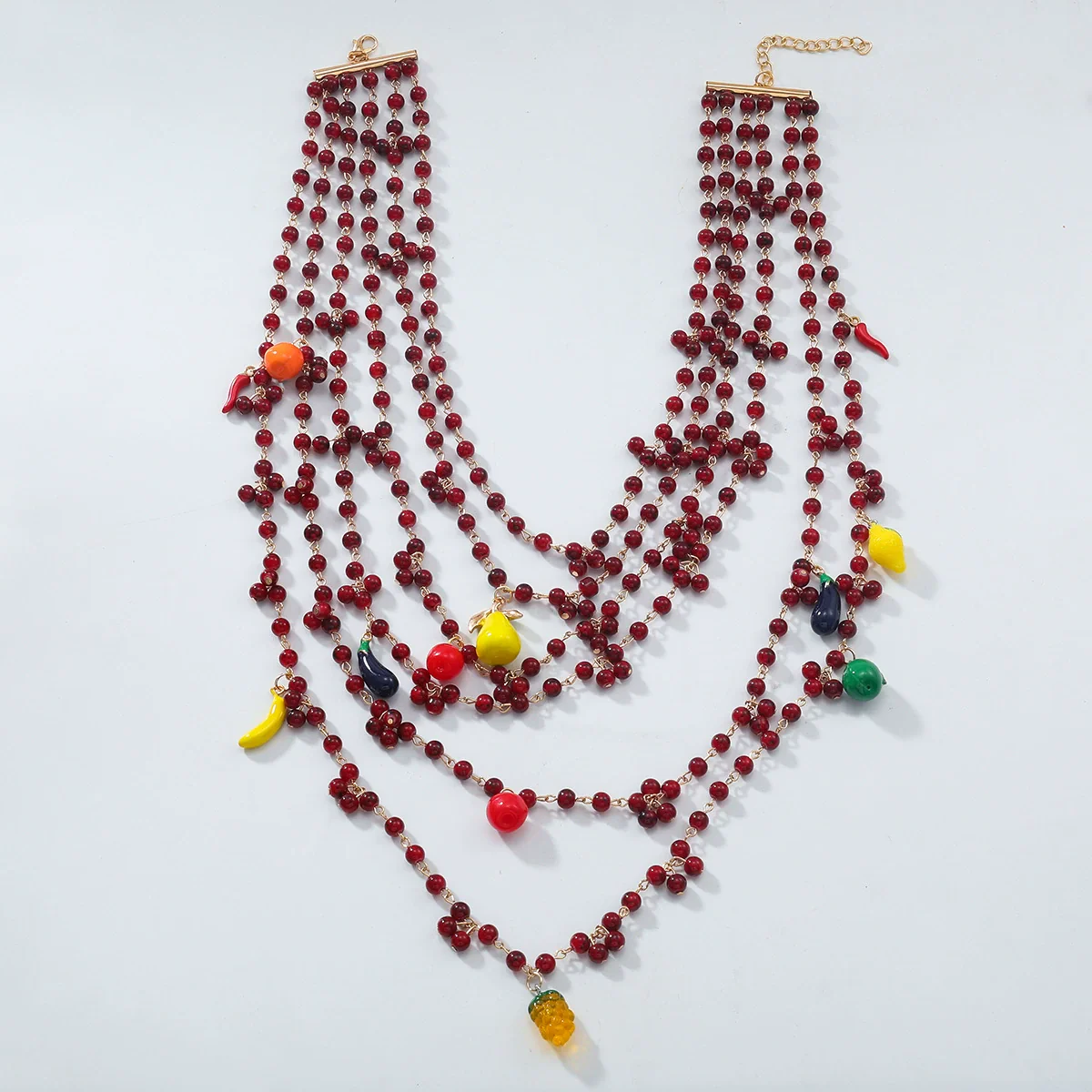 Necklace Artificial Crystal Fruit Geometric Handmade - Image 2
