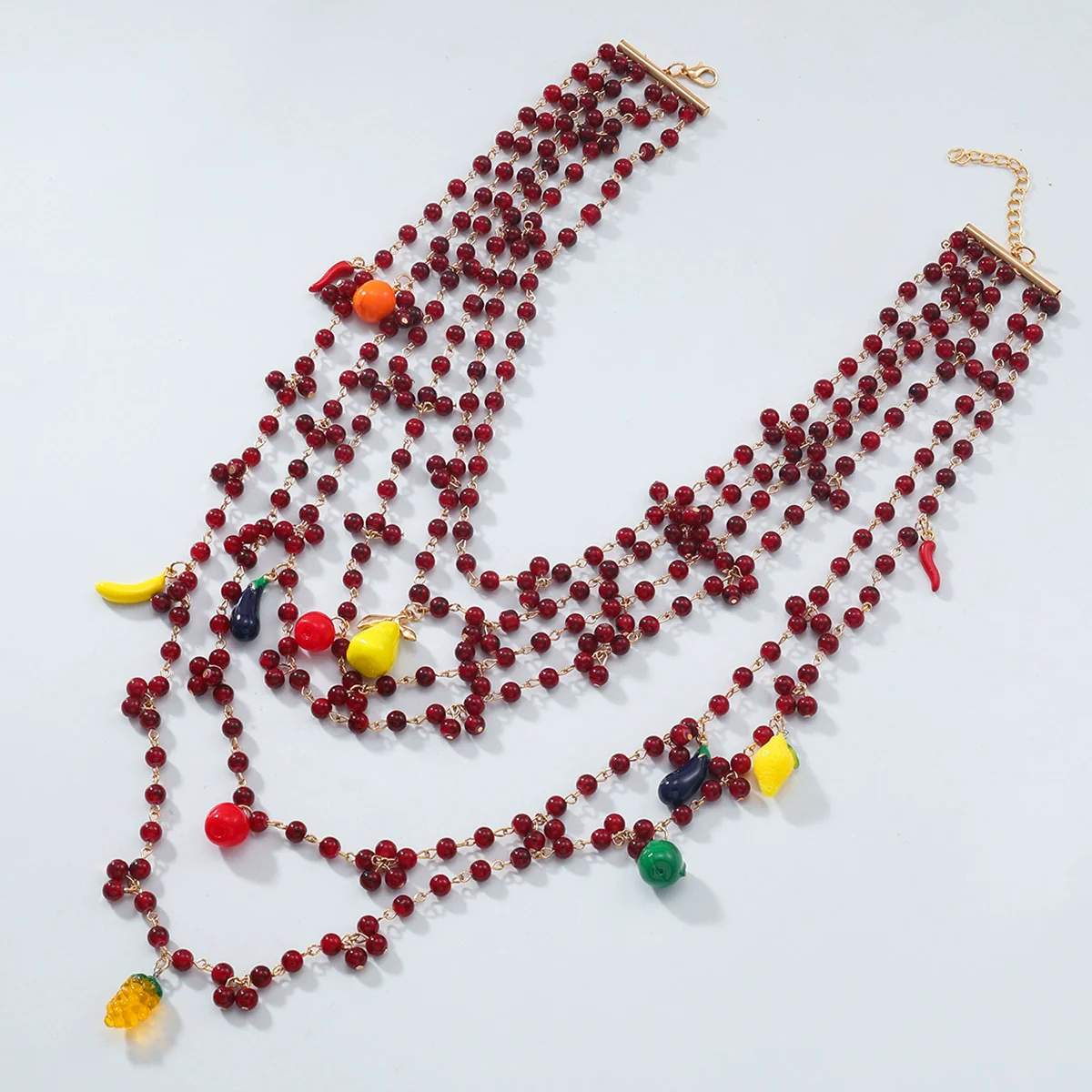 Necklace Artificial Crystal Fruit Geometric Handmade - Image 3