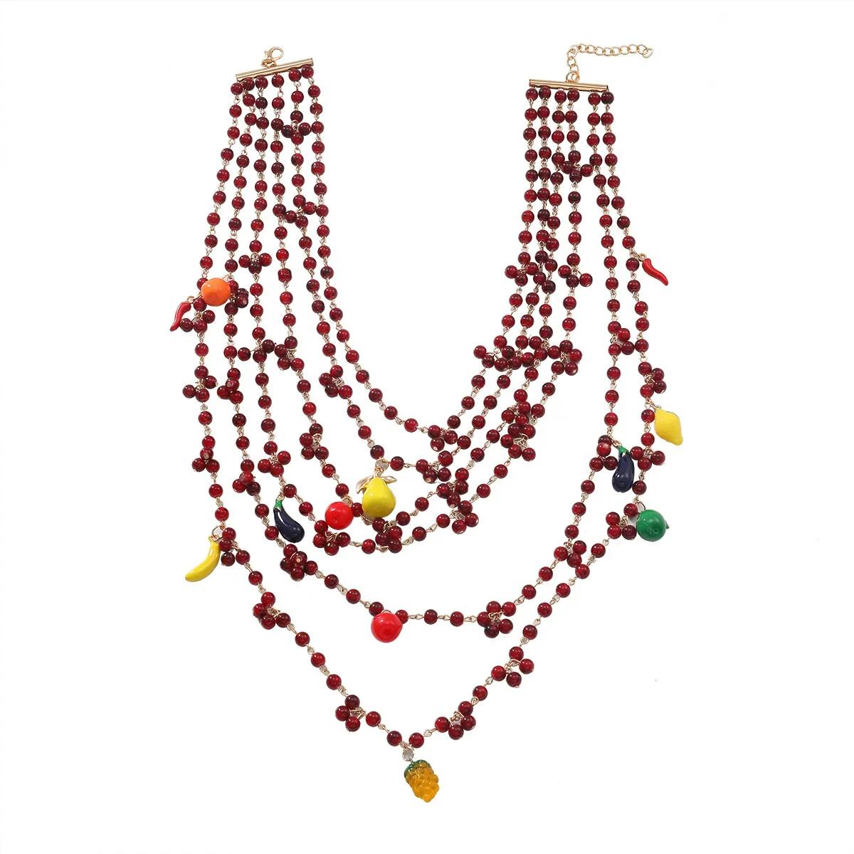 Necklace Artificial Crystal Fruit Geometric Handmade - Image 5