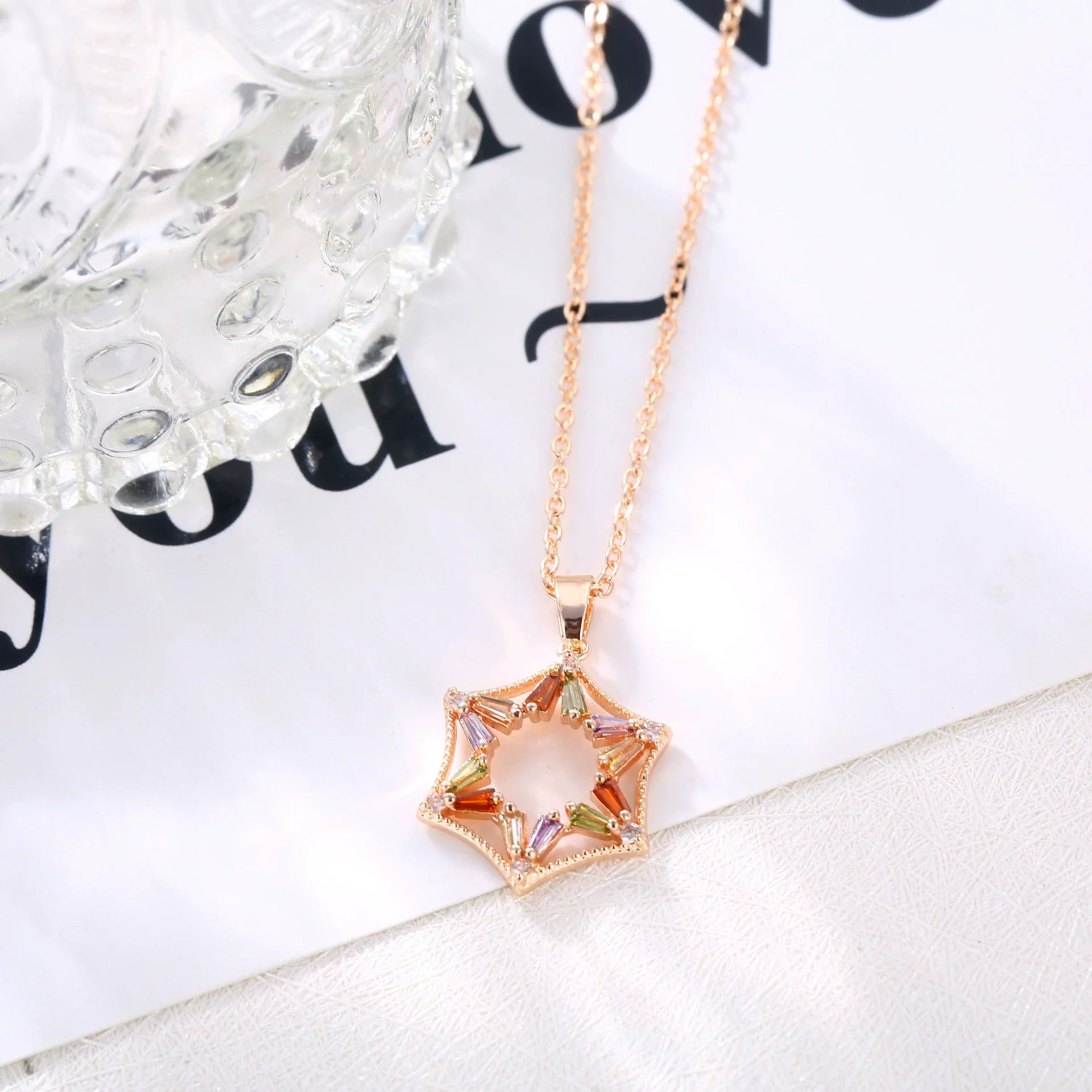 Necklace Artificial Zircon Geometric Inlaid Jewelry For Women - Image 3