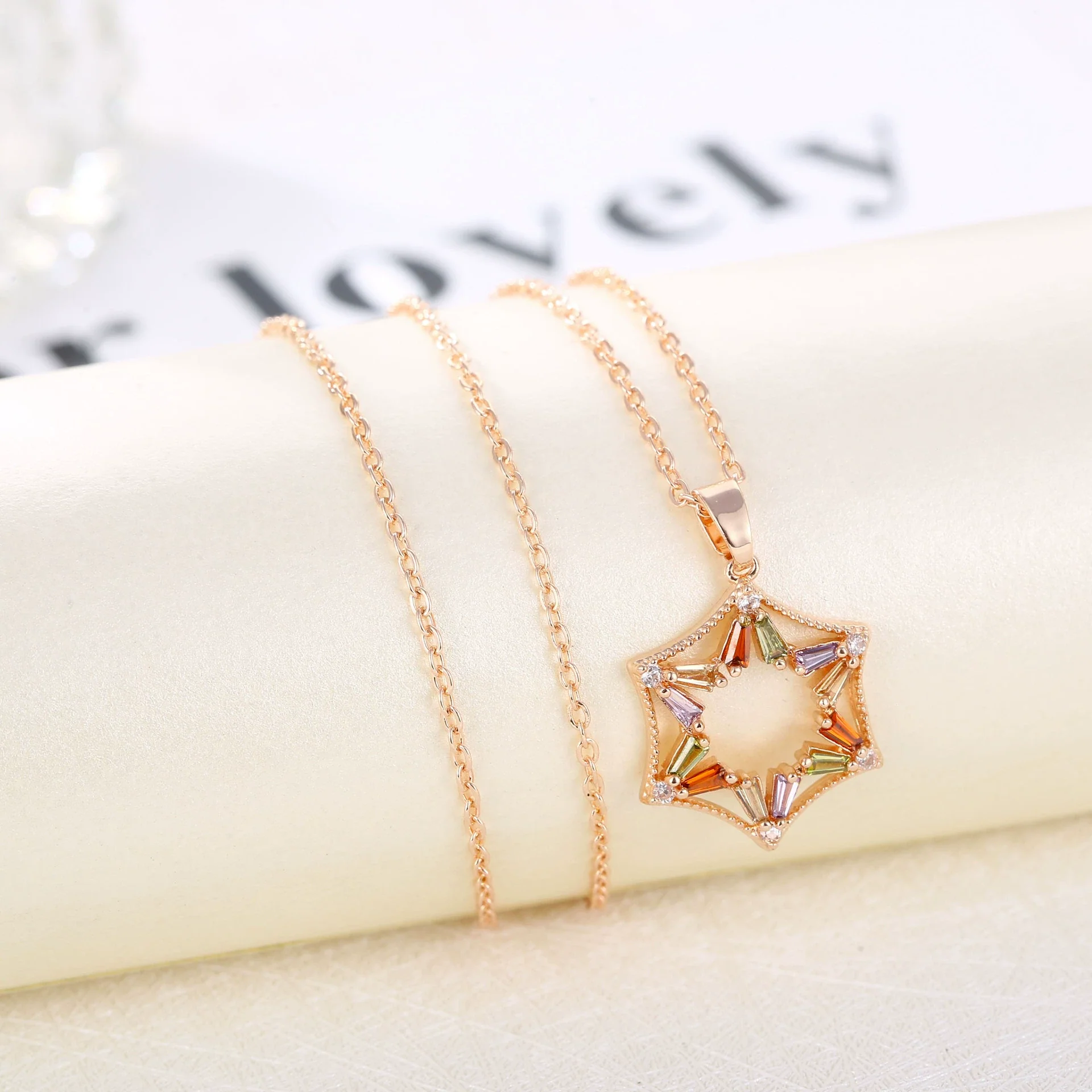 Necklace Artificial Zircon Geometric Inlaid Jewelry For Women - Image 4