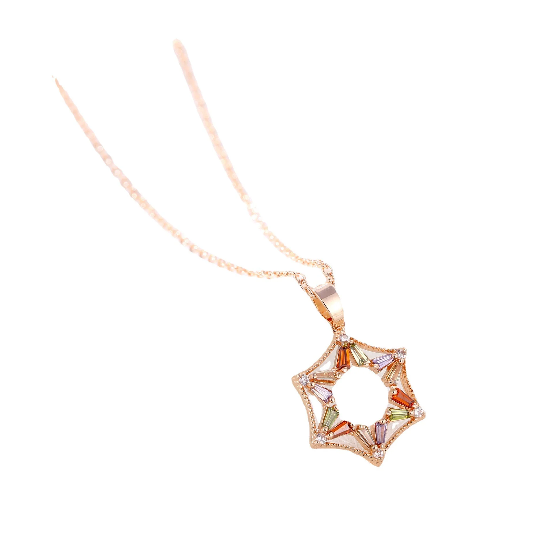 Necklace Artificial Zircon Geometric Inlaid Jewelry For Women - Image 5