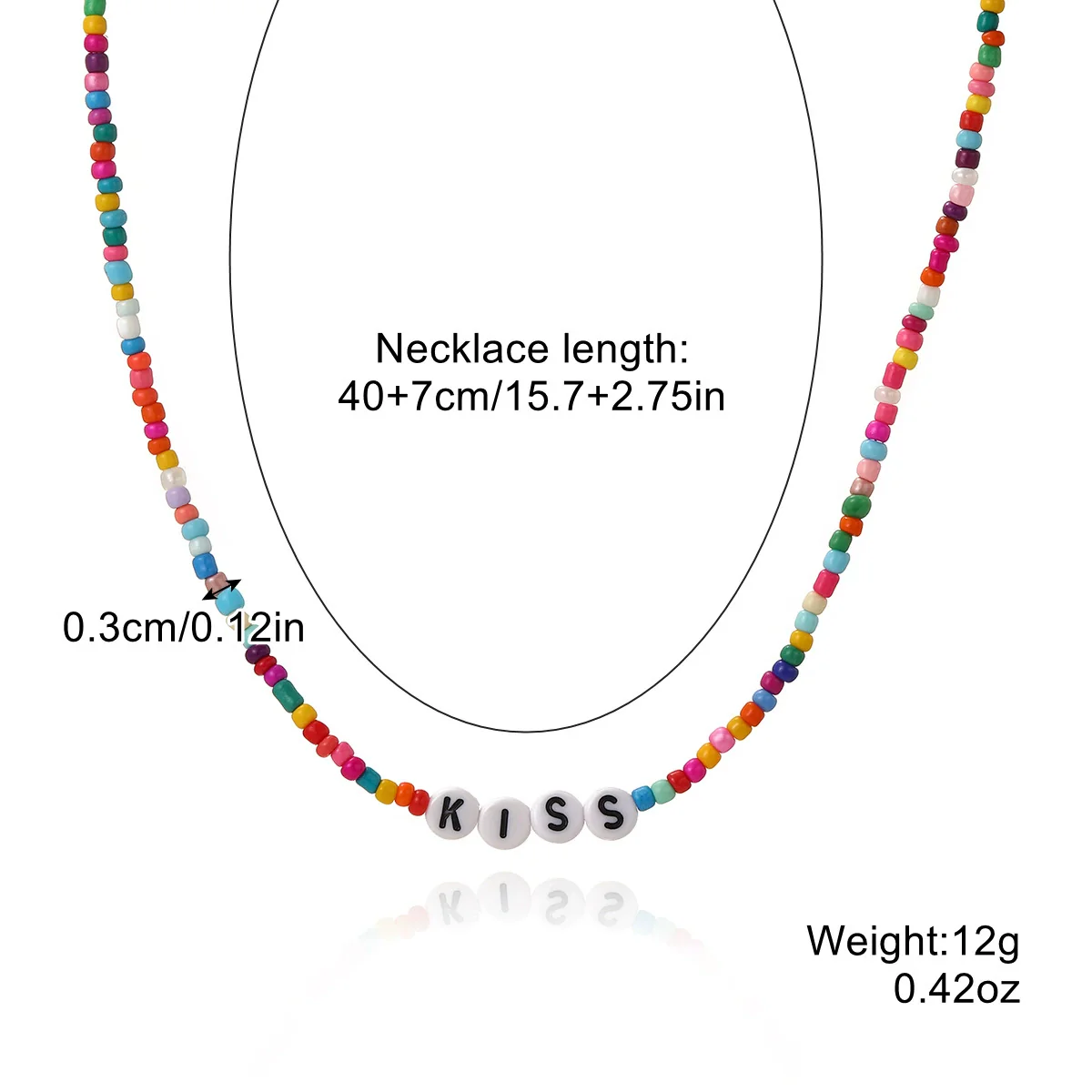 Necklace Beaded Artificial Crystal Ball Chain Electroplated With Flowers Bow Insects Geometric Animals Zodiac Letters Numbers Text - Image 11