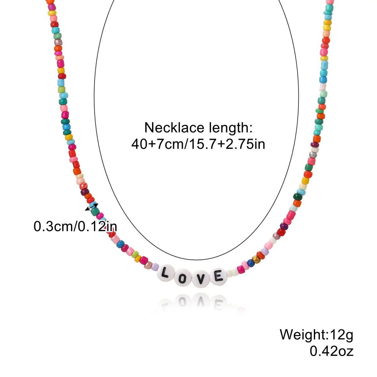 Necklace Beaded Artificial Crystal Ball Chain Electroplated With Flowers Bow Insects Geometric Animals Zodiac Letters Numbers Text - Image 12