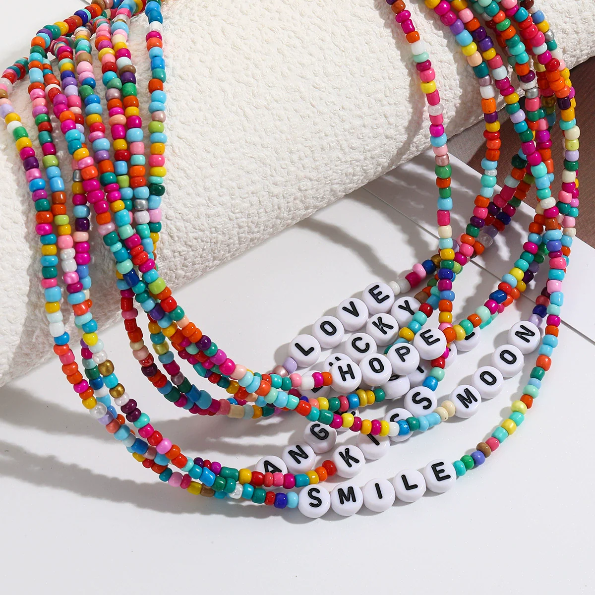 Necklace Beaded Artificial Crystal Ball Chain Electroplated With Flowers Bow Insects Geometric Animals Zodiac Letters Numbers Text - Image 2