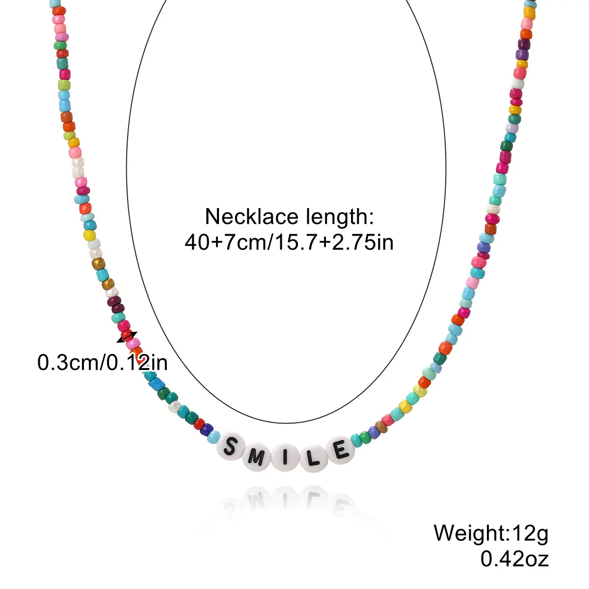 Necklace Beaded Artificial Crystal Ball Chain Electroplated With Flowers Bow Insects Geometric Animals Zodiac Letters Numbers Text - Image 5