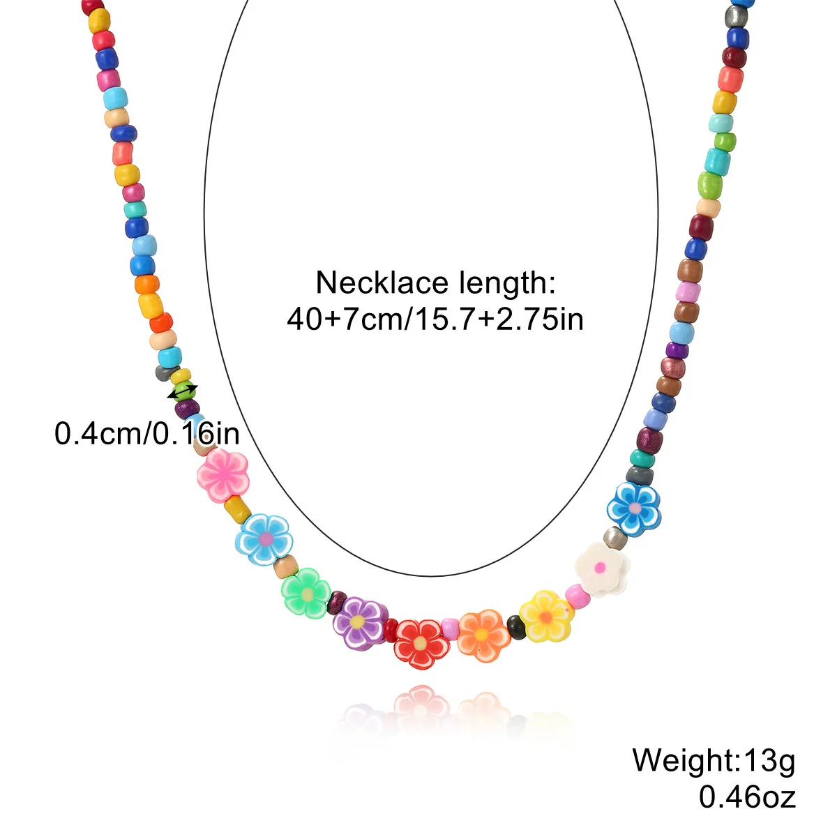 Necklace Beaded Artificial Crystal Ball Chain Electroplated With Flowers Bow Insects Geometric Animals Zodiac Letters Numbers Text - Image 7