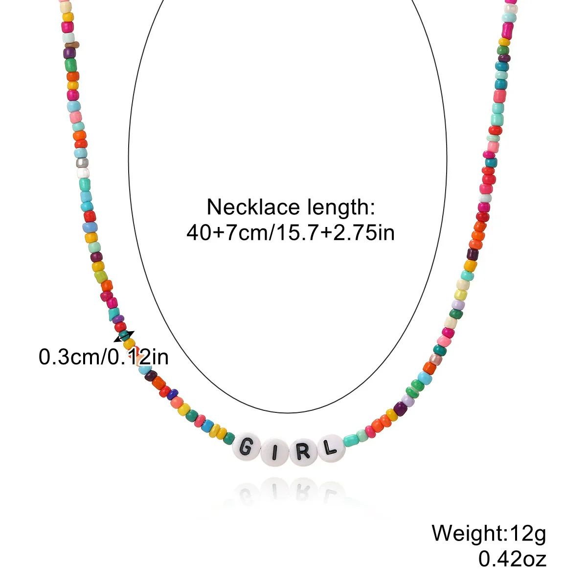 Necklace Beaded Artificial Crystal Ball Chain Electroplated With Flowers Bow Insects Geometric Animals Zodiac Letters Numbers Text - Image 9
