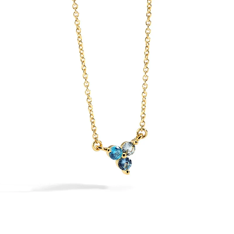 Necklace Brass Copper Plated With 14K Gold Geometric Flowers Electroplating Style Accessories - Image 6