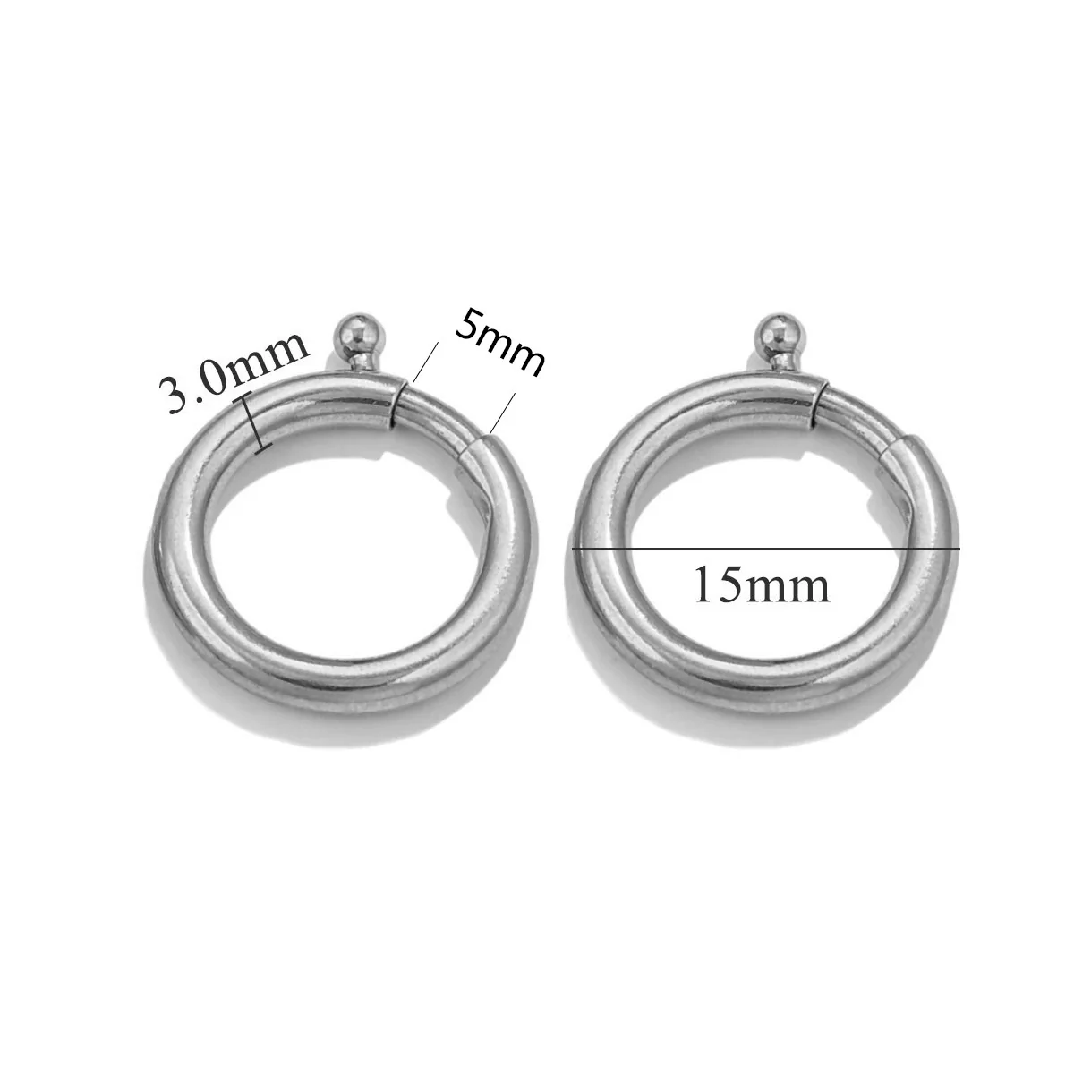 Necklace Buckle Jewelry Accessories Stainless Steel Round Spring Buckle Original Design Geometric Electroplating - Image 10