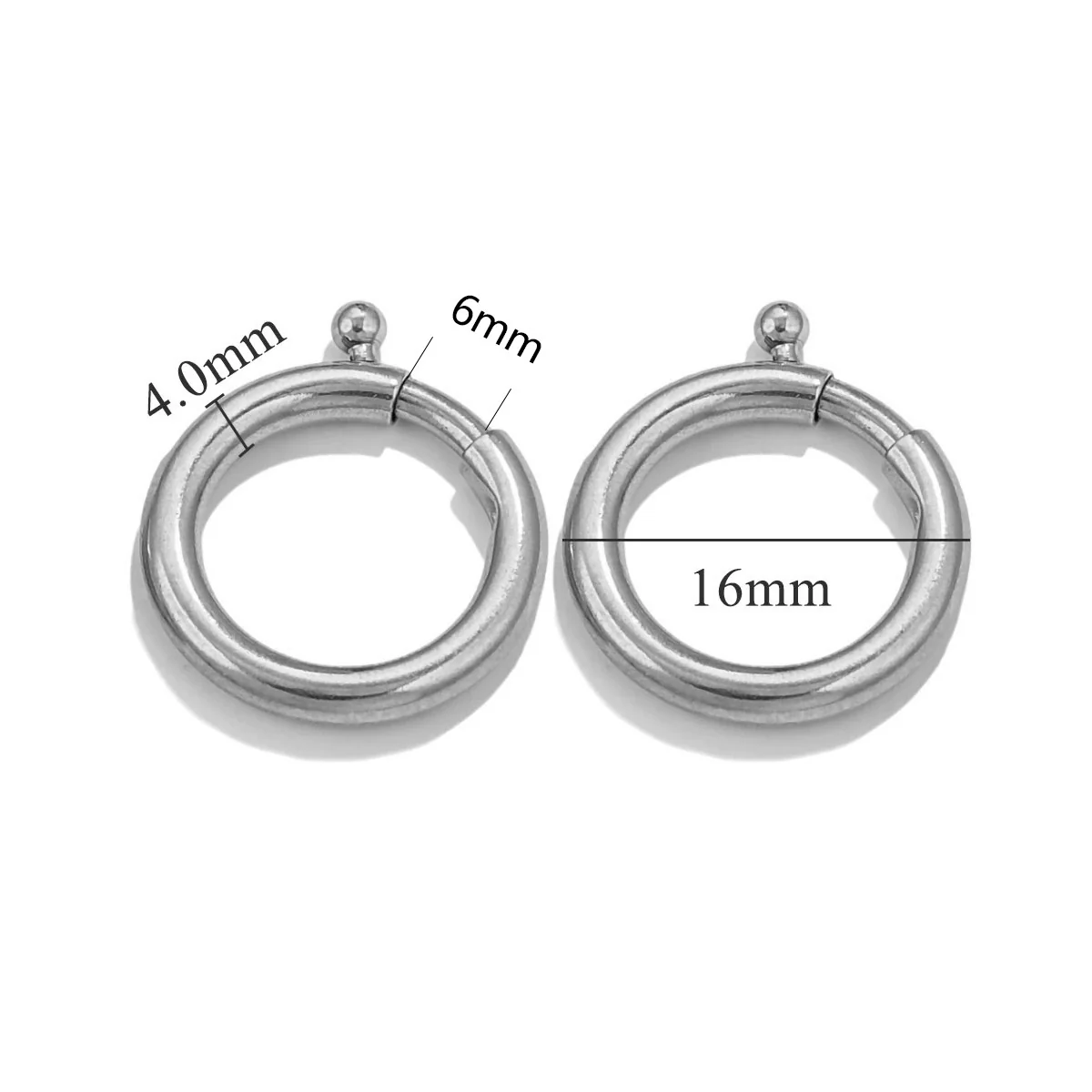 Necklace Buckle Jewelry Accessories Stainless Steel Round Spring Buckle Original Design Geometric Electroplating - Image 12