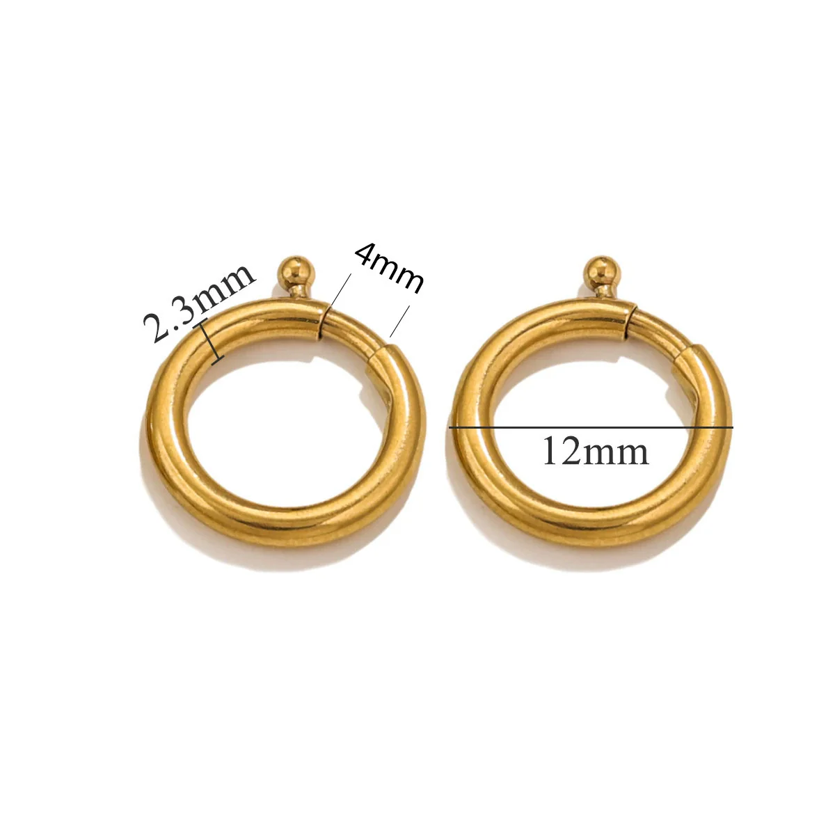 Necklace Buckle Jewelry Accessories Stainless Steel Round Spring Buckle Original Design Geometric Electroplating - Image 17