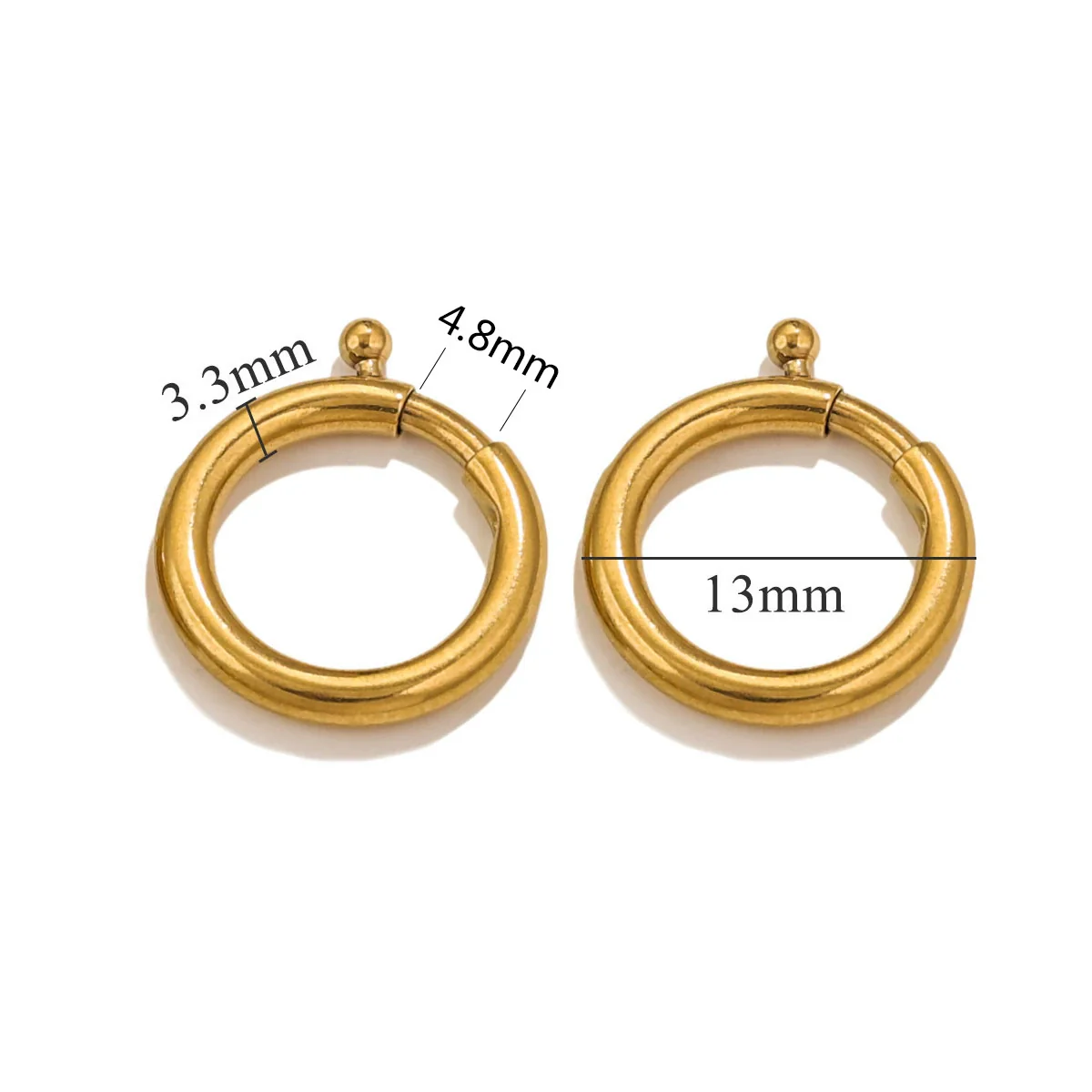 Necklace Buckle Jewelry Accessories Stainless Steel Round Spring Buckle Original Design Geometric Electroplating - Image 19