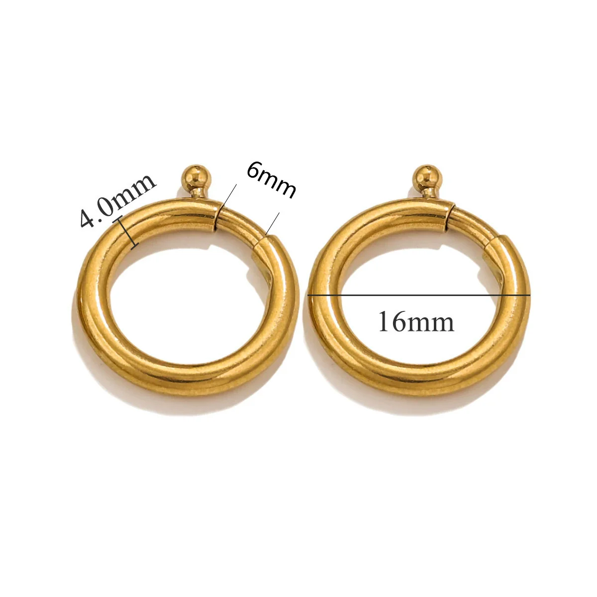Necklace Buckle Jewelry Accessories Stainless Steel Round Spring Buckle Original Design Geometric Electroplating - Image 23