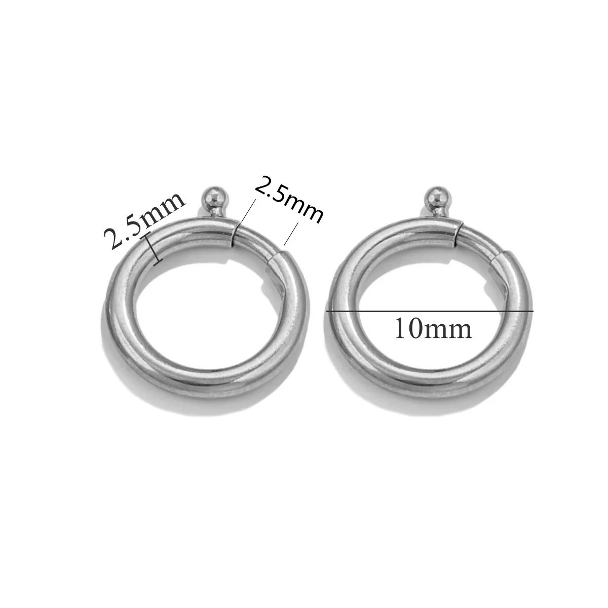 Necklace Buckle Jewelry Accessories Stainless Steel Round Spring Buckle Original Design Geometric Electroplating - Image 5