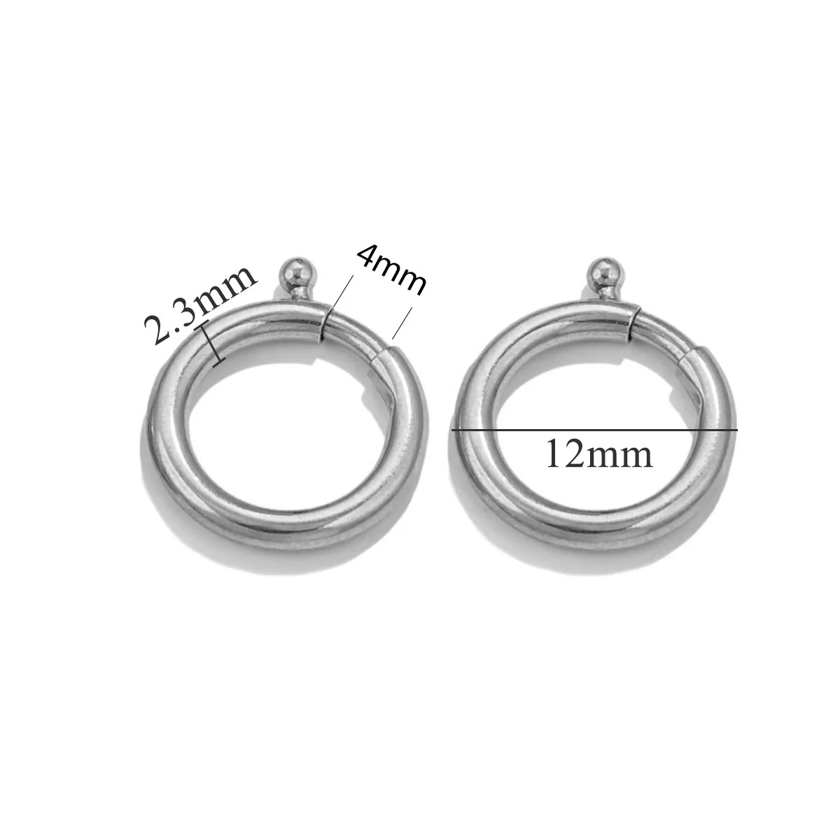 Necklace Buckle Jewelry Accessories Stainless Steel Round Spring Buckle Original Design Geometric Electroplating - Image 6
