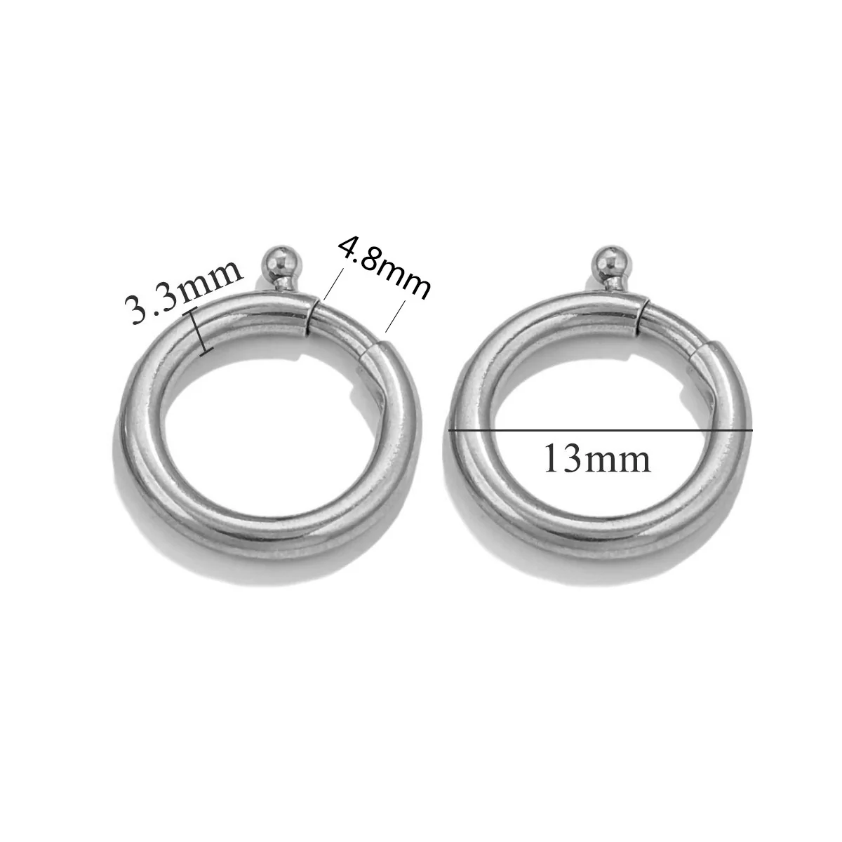 Necklace Buckle Jewelry Accessories Stainless Steel Round Spring Buckle Original Design Geometric Electroplating - Image 8