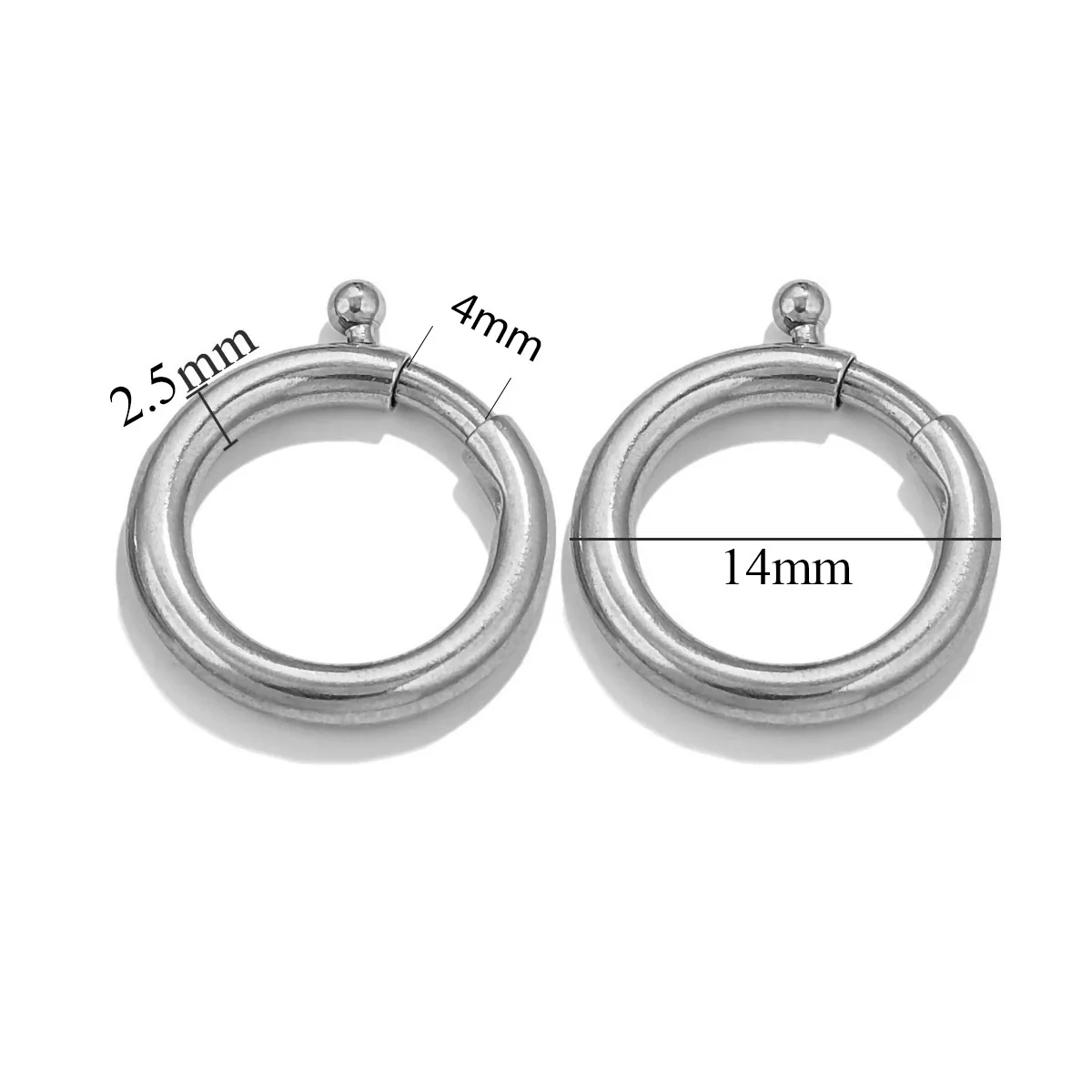 Necklace Buckle Jewelry Accessories Stainless Steel Round Spring Buckle Original Design Geometric Electroplating - Image 9