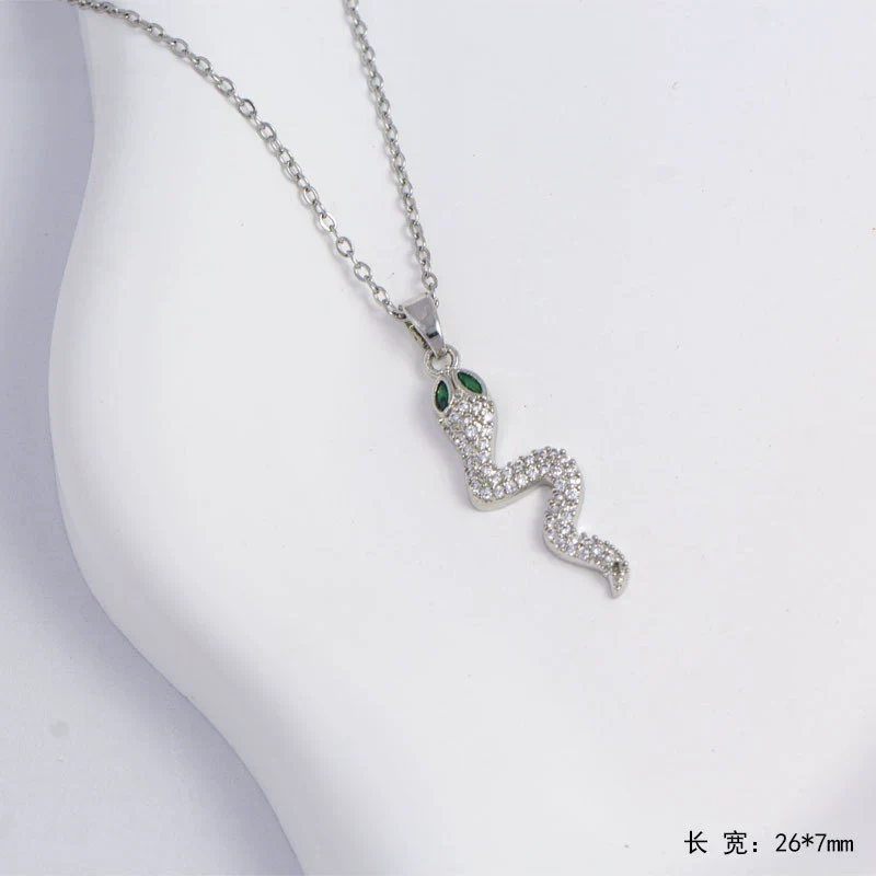 Necklace Copper Mixed Gemstone Setting Animal Zodiac Electroplating O Word Chain Jewelry For Women - Image 10