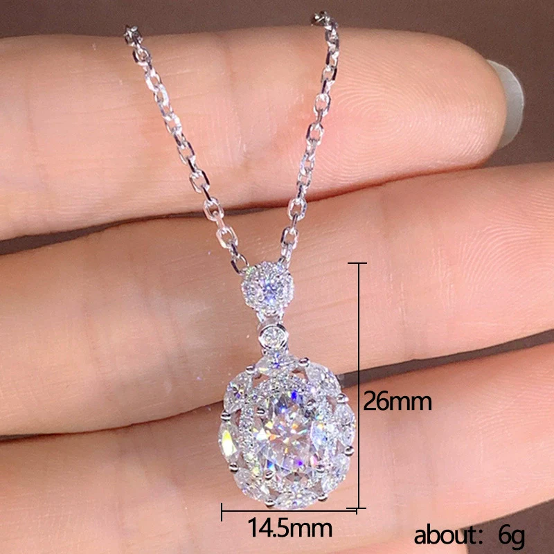 Necklace Copper Ochain Mixed Gem Inlay Horse Eye Zircon Pendant Geometric - Image 5