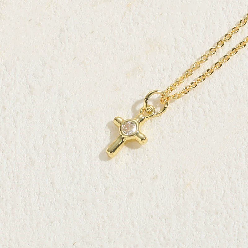 Necklace Copper Zircon Sixpointed Star Geometric Electroplating Ochain - Image 9
