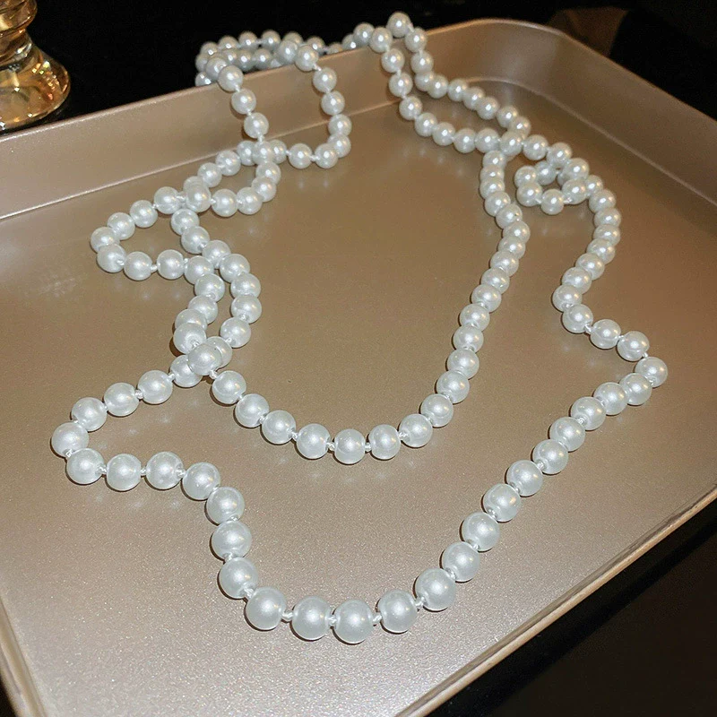 Necklace Fake Pearl Acrylic Geometric Inlaid With Pearls Light Luxury Women's Clavicle Chain - Image 16