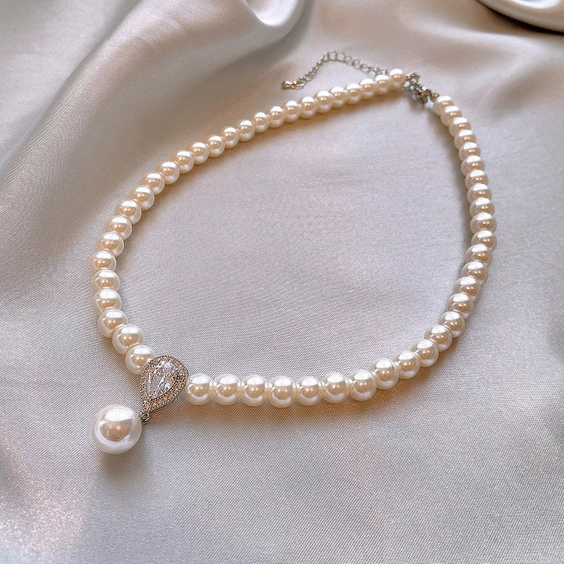 Necklace Fake Pearl Acrylic Geometric Inlaid With Pearls Light Luxury Women's Clavicle Chain - Image 19