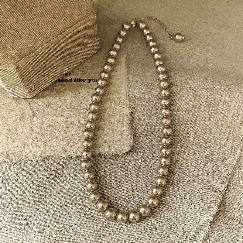 Necklace Fake Pearl Acrylic Geometric Inlaid With Pearls Light Luxury Women's Clavicle Chain - Image 35