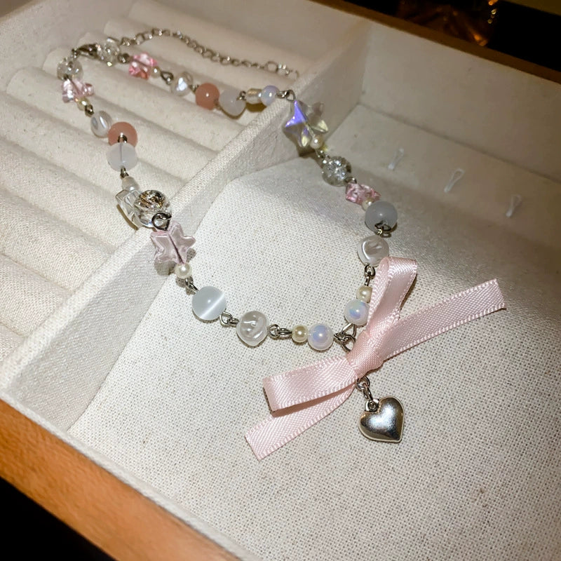 Necklace Fake Pearl Acrylic Geometric Inlaid With Pearls Light Luxury Women's Clavicle Chain - Image 6