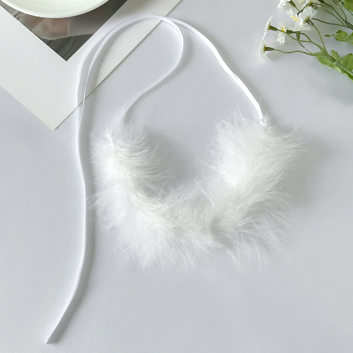 Necklace Feather Geometric Handmade Ribbon For Women - Image 7
