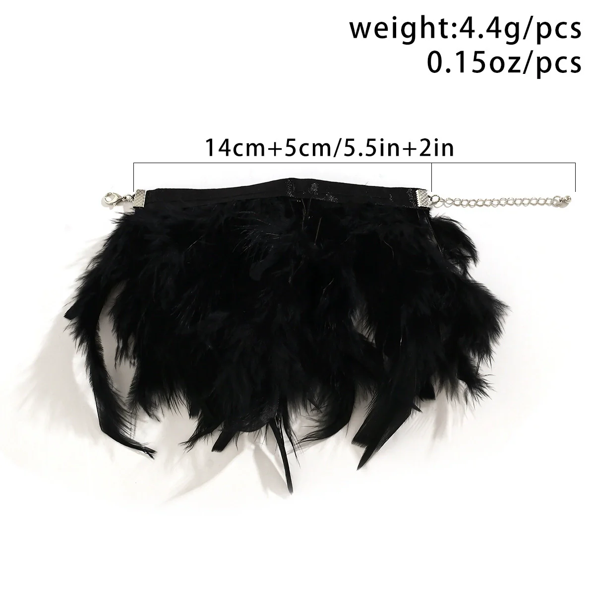 Necklace Feather Ribbon Handmade Geometric Dark Style - Image 14