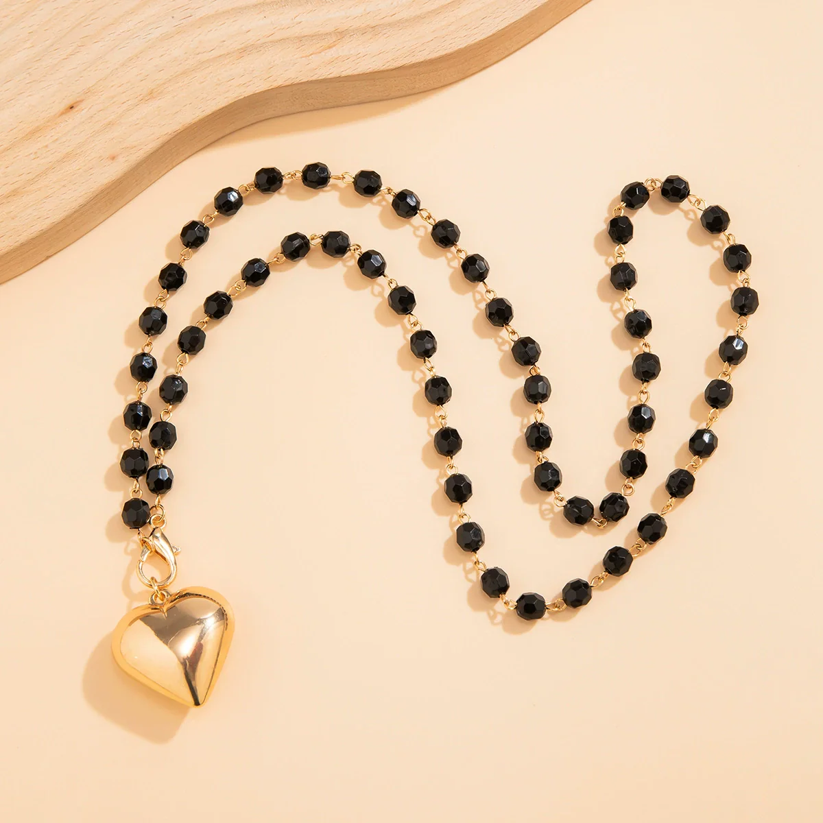 Necklace Flannel Pu Aluminum Cross Chain Alloy Heart Electroplating Allmatch Style - Image 3
