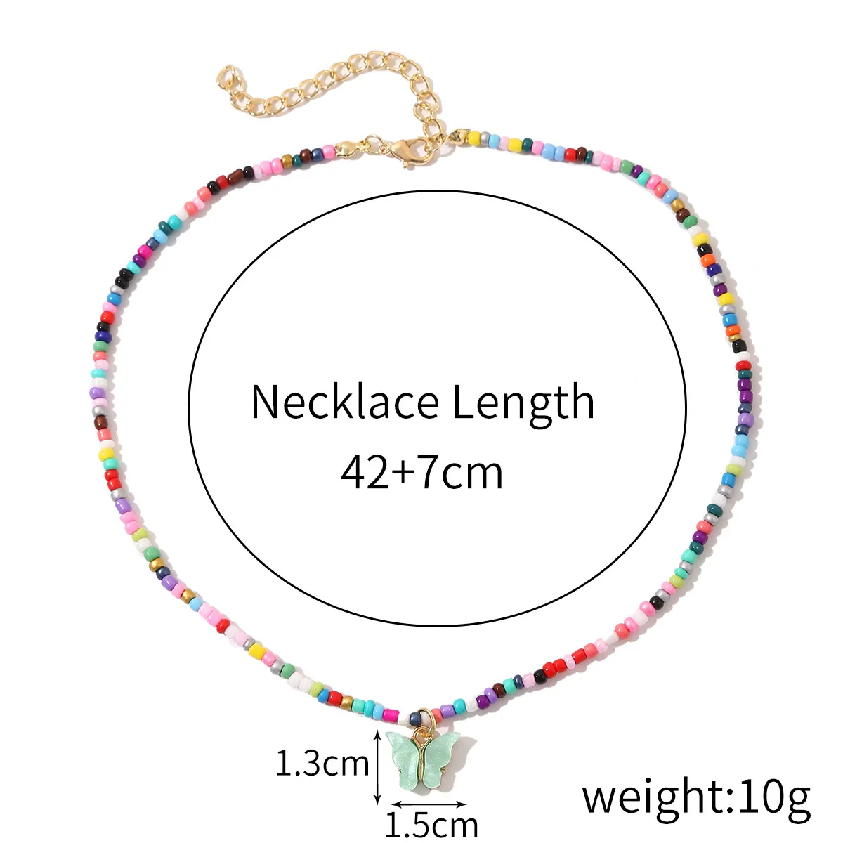Necklace Glass Glaze Handmade Geometric Animal Zodiac Beaded Jewelry - Image 10