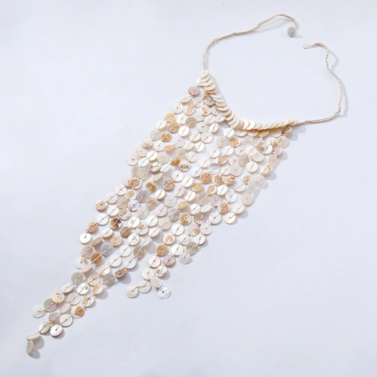 Necklace Handmade Shell Geometric Mixed Gemstone Women's - Image 2