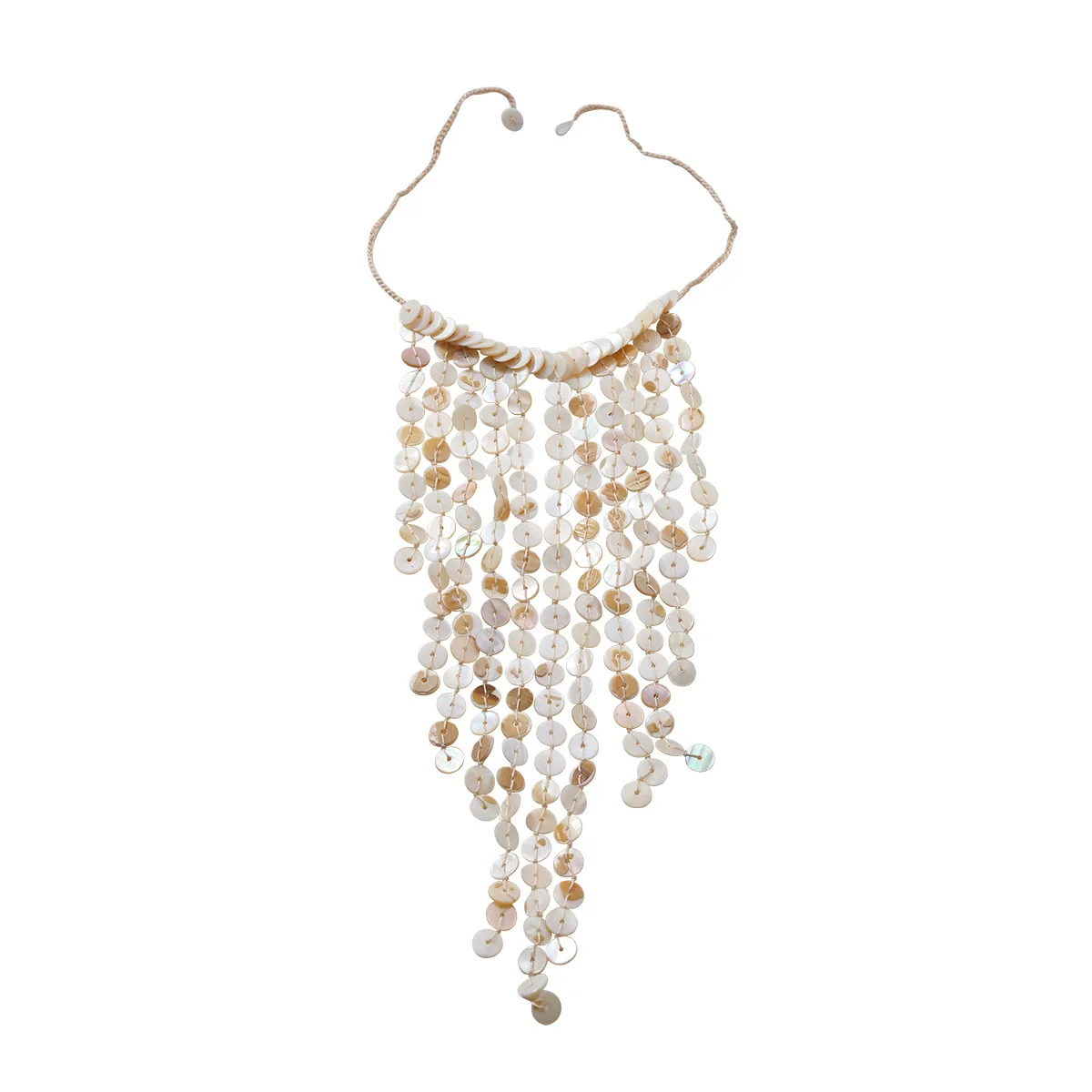 Necklace Handmade Shell Geometric Mixed Gemstone Women's - Image 5