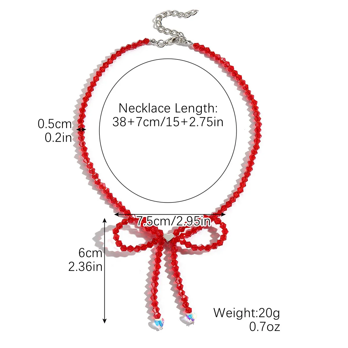 Necklace Imitation Pearl Geometric Beaded Bow Ballet Style Electroplating - Image 13