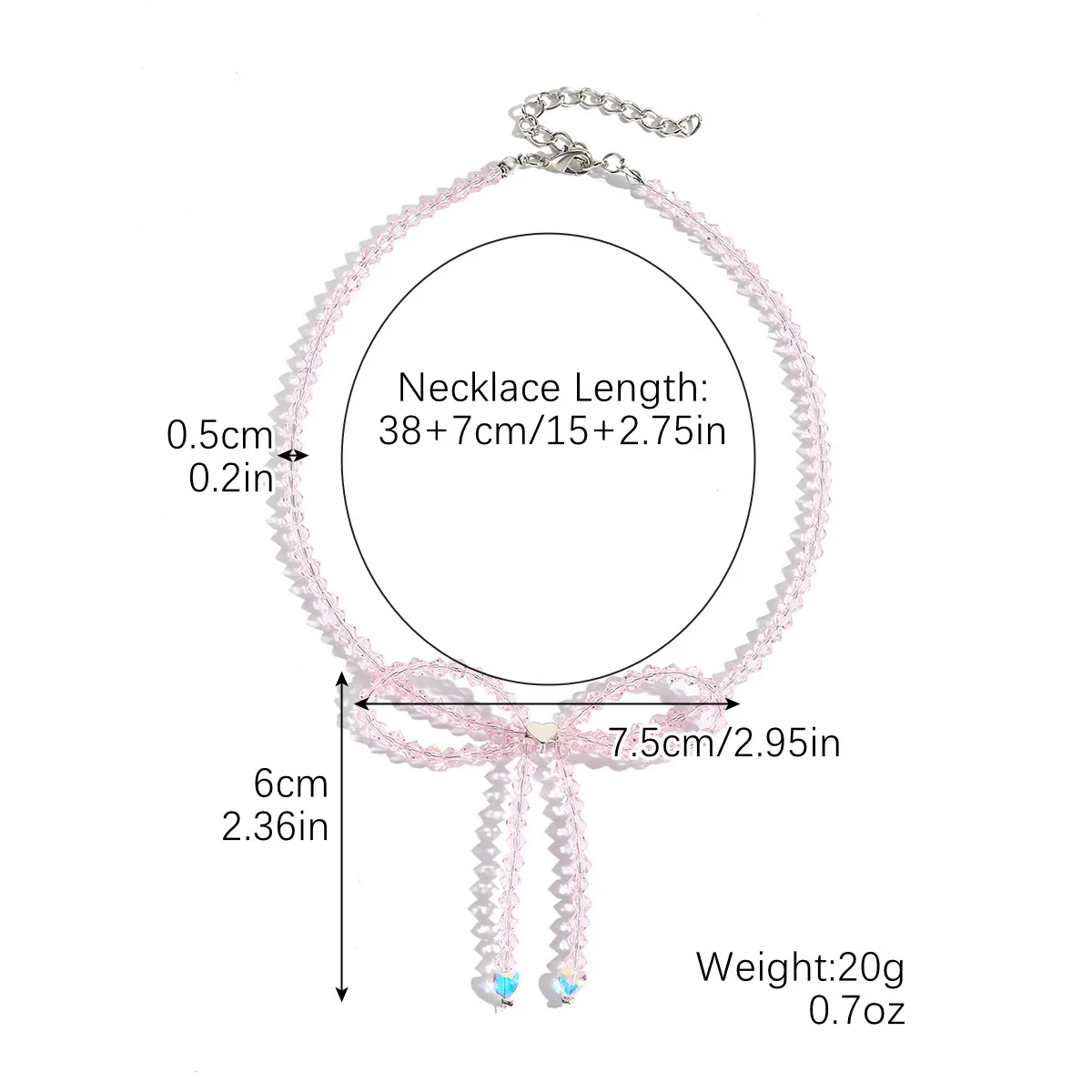 Necklace Imitation Pearl Geometric Beaded Bow Ballet Style Electroplating - Image 14