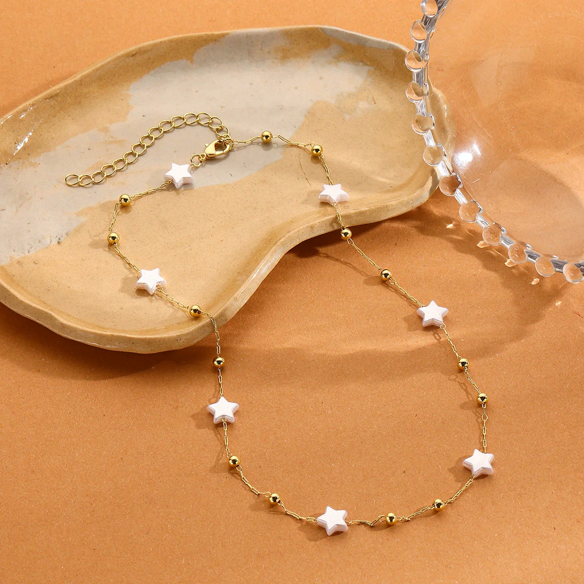 Necklace Imitation Pearl Geometric Simple Electroplating Women's - Image 4
